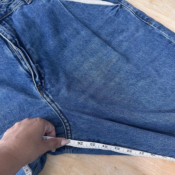 Zara Jeans Womens 12 Balloon Leg Pleated Baggy Mom Fit High Rise Denim Pants - Picture 12 of 12